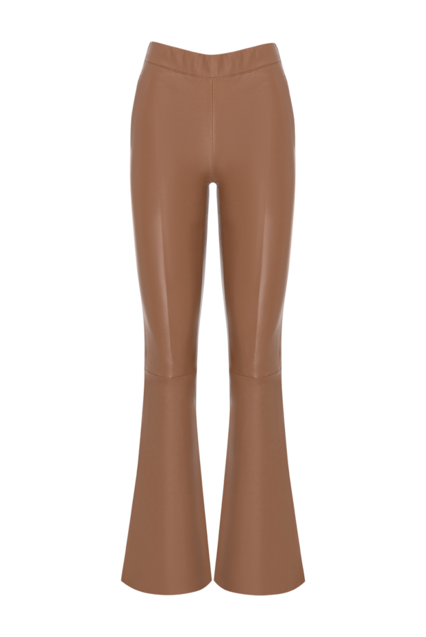 Max&Moi women's leather bell-bottom pants brown 184803 - photo 1