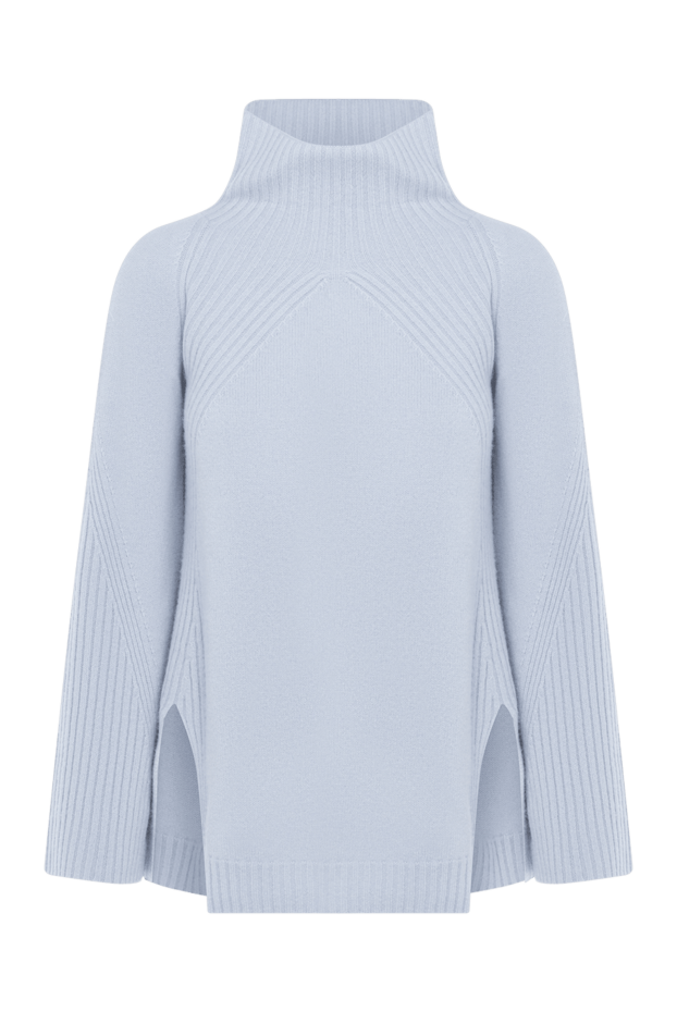 Max&Moi blue cashmere jumper for women with ribbing 184804 - photo 1