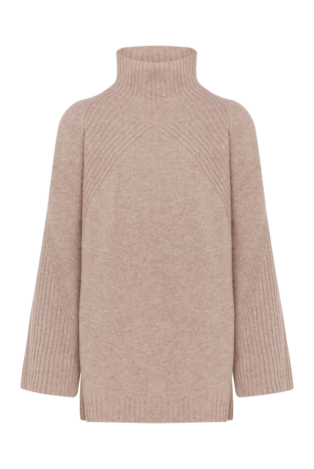 Max&Moi brown cashmere jumper for women in ribbed pattern 184805 - photo 1