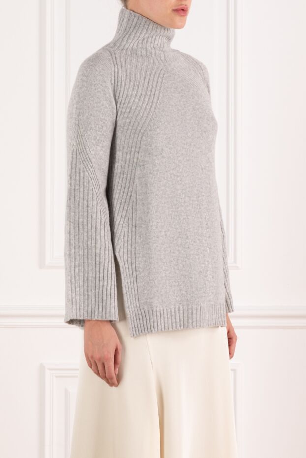 Max&Moi gray women's cashmere ribbed jumper 184806 - photo 3