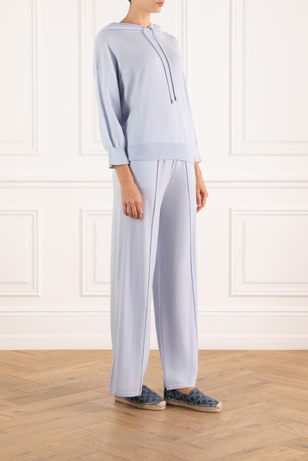 Max&Moi women's blue sports suit made of cashmere and wool 184816 - photo 3