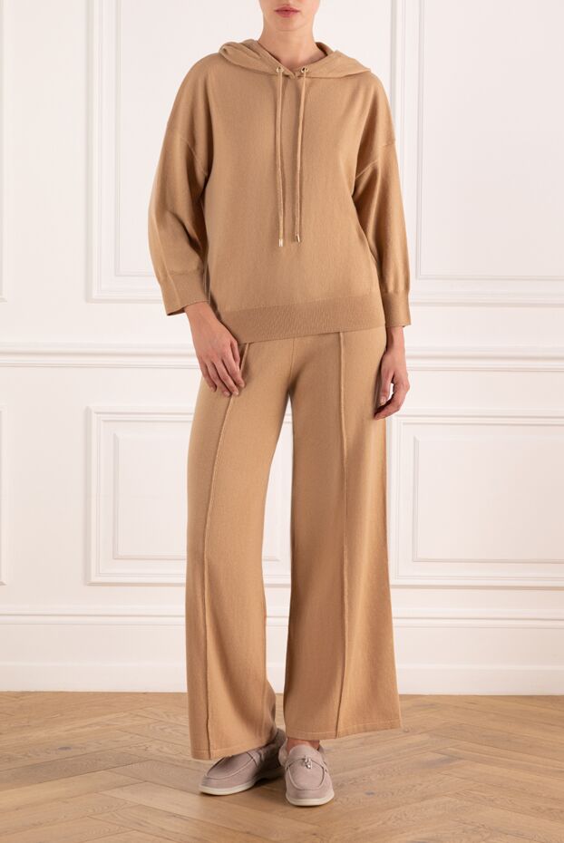 Max&Moi women's beige wool and cashmere tracksuit with a hood
184820 - photo 2