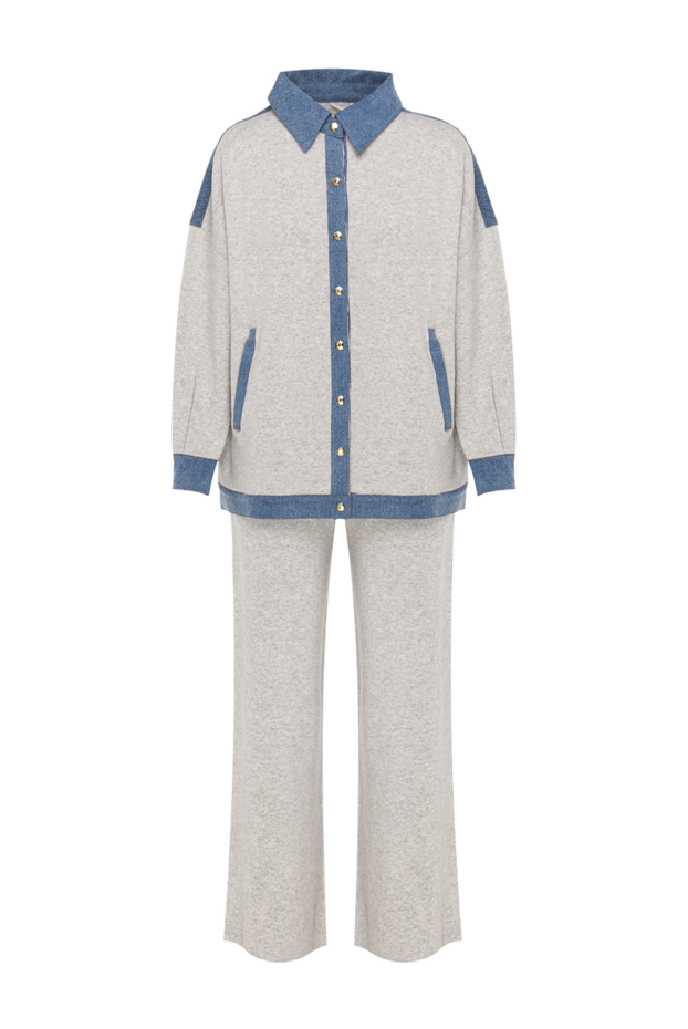 Max&Moi gray women's walking suit made of cashmere and wool 184823 - photo 1