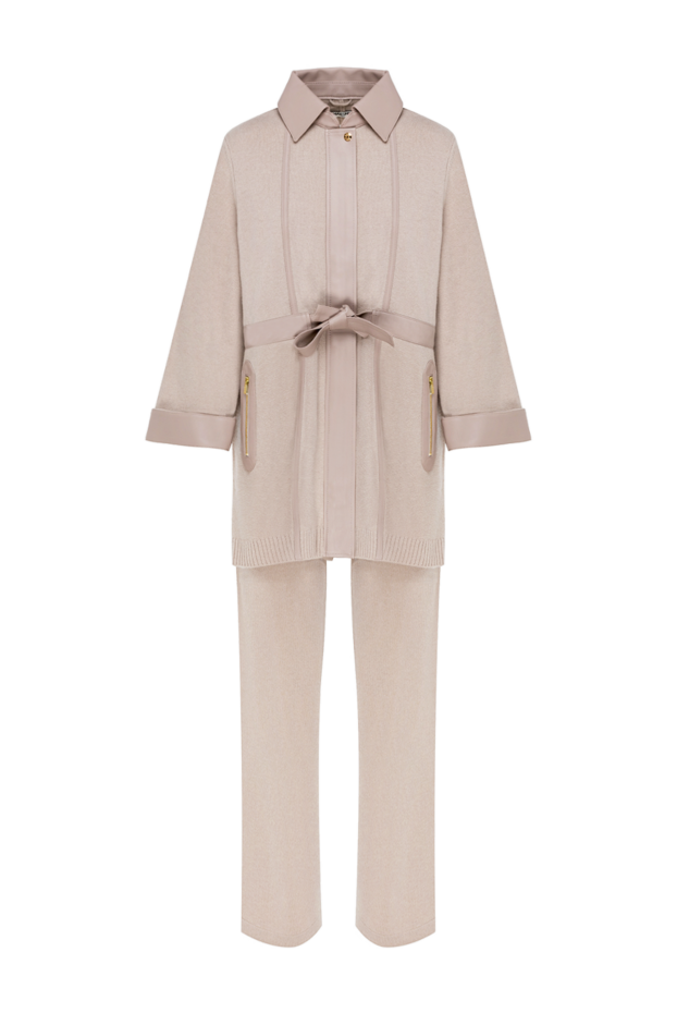 Max&Moi beige walking suit with contrasting leather stripes 184826 - photo 1