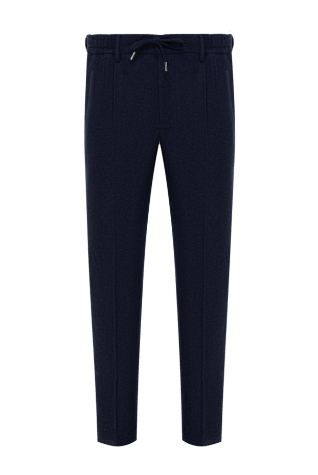 Cesare di Napoli men's blue wool trousers with pintucks 184830 - photo 1