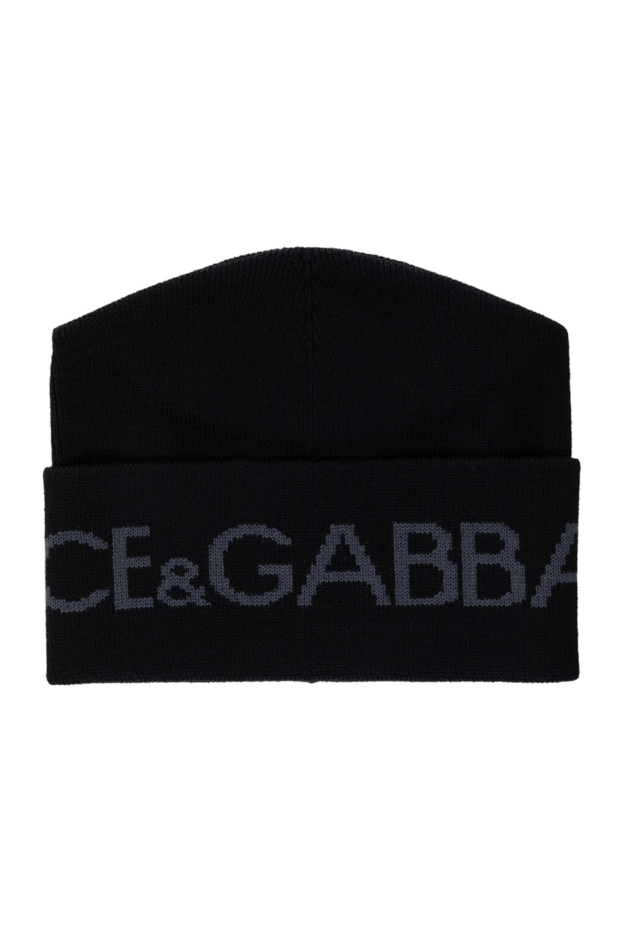 Dolce & Gabbana men's black knitted hat with logo 184864 - photo 1
