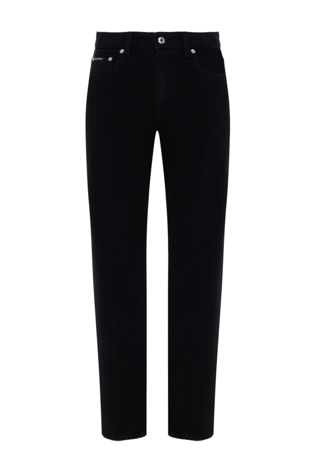 Dolce & Gabbana джинсы хлопковые женские черные с логотипом 184867 - фото 1
