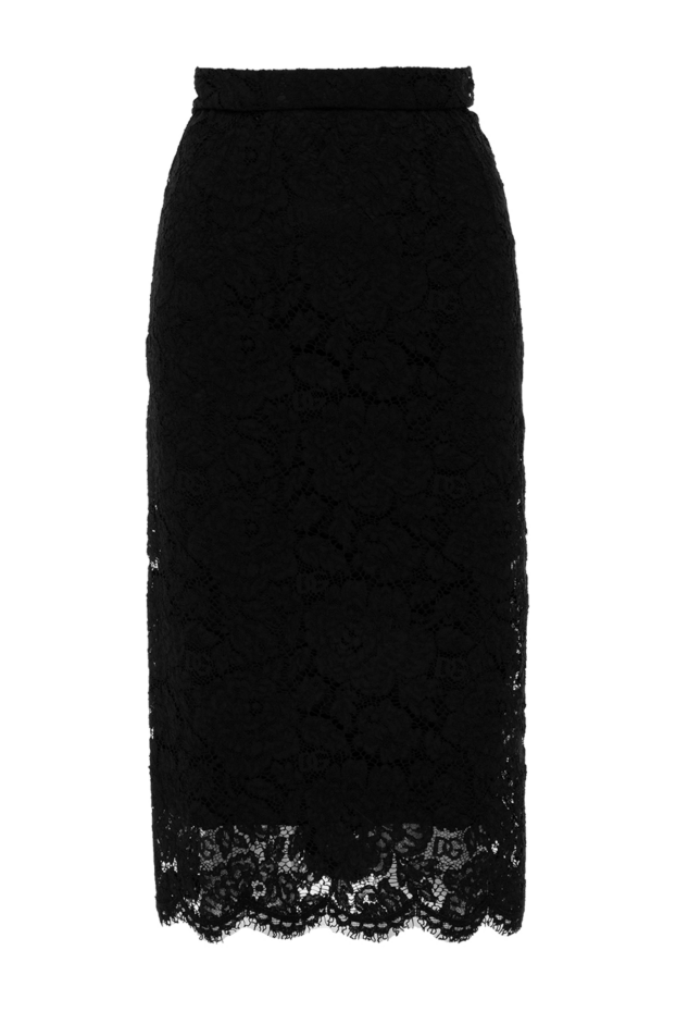 Elastic lace midi skirt black - photo 1