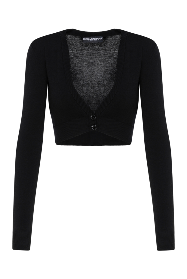 Dolce & Gabbana black short cardigan for women with a neckline 184879 - photo 1