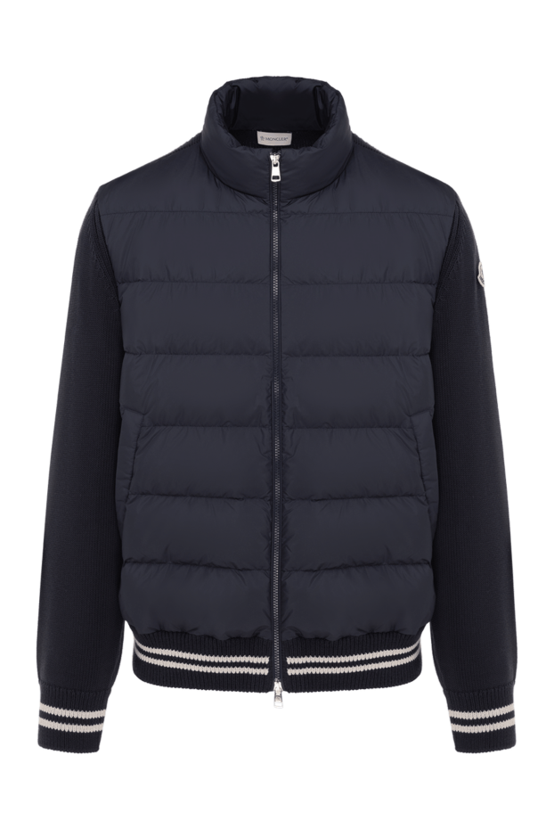 Moncler куртка бомбер мужская синяя 184945 - фото 1