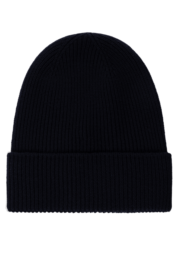 Moncler men's ribbed knit wool hat with logo accent 184949 - photo 3
