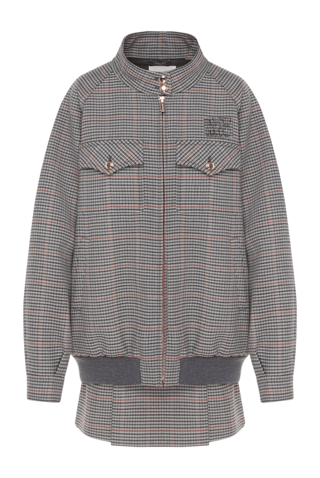 Miu Miu women's cage suit with mini skirt gray 184973 - photo 1