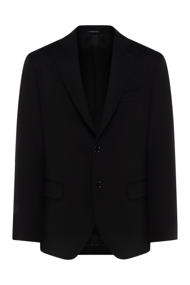 Sartoria Latorre classic single-breasted wool jacket for men, black 184974 - photo 1