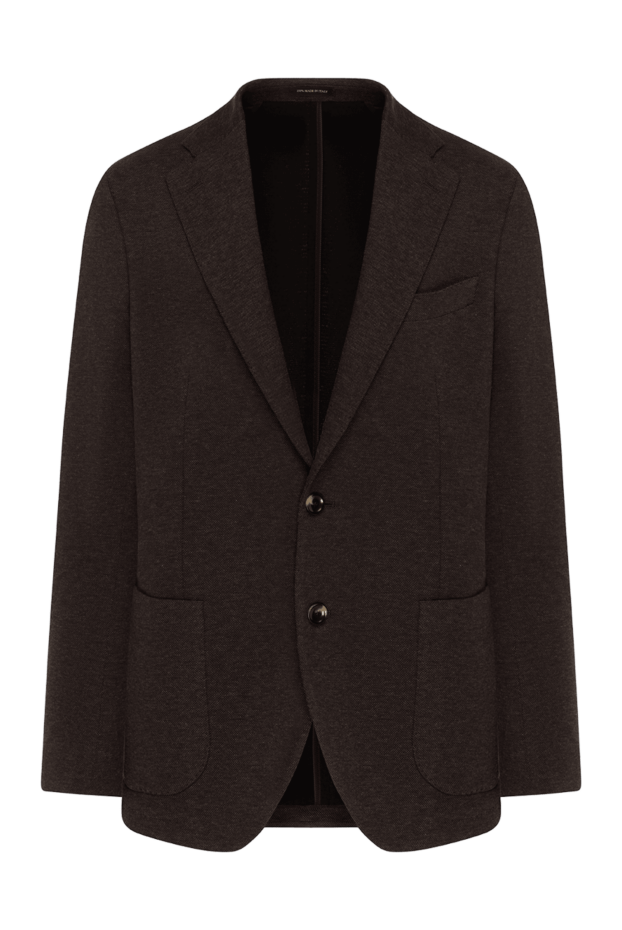 Sartoria Latorre men's single-breasted cotton jacket, brown 184979 - photo 1