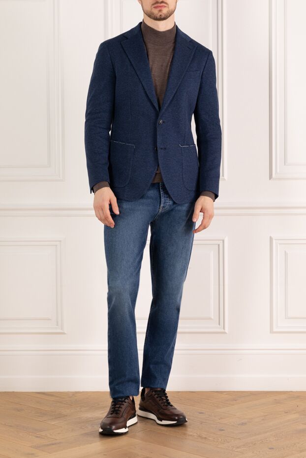 Sartoria Latorre cotton jacket for men blue 184980 - photo 2