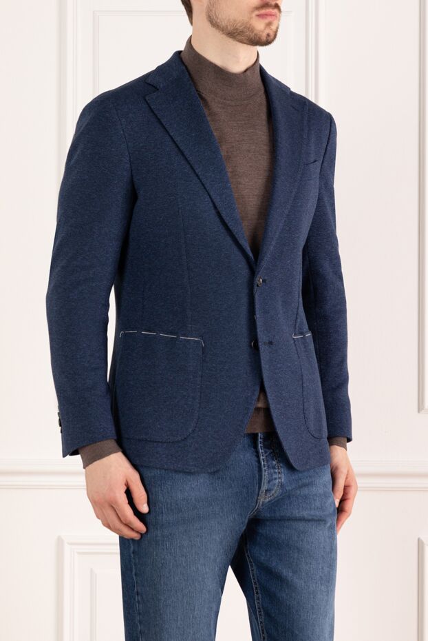 Sartoria Latorre cotton jacket for men blue 184980 - photo 3