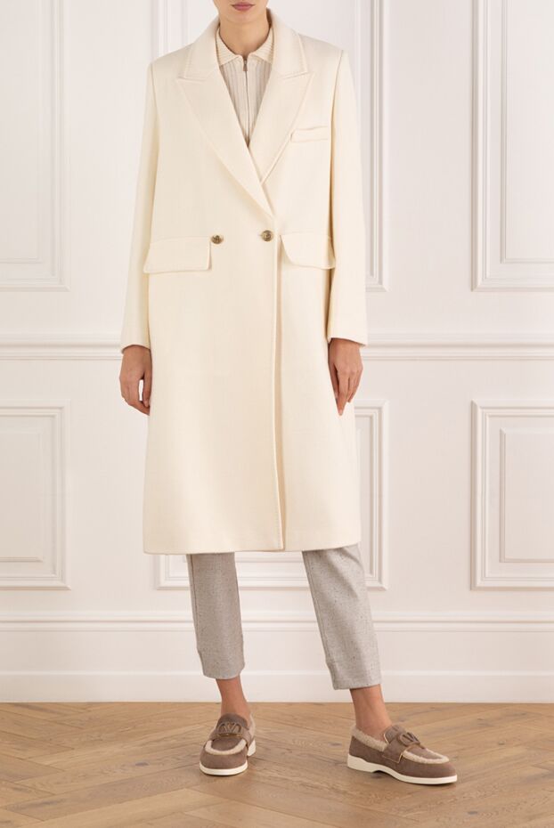 Interdee women's woolen coat long white 185000 - photo 2