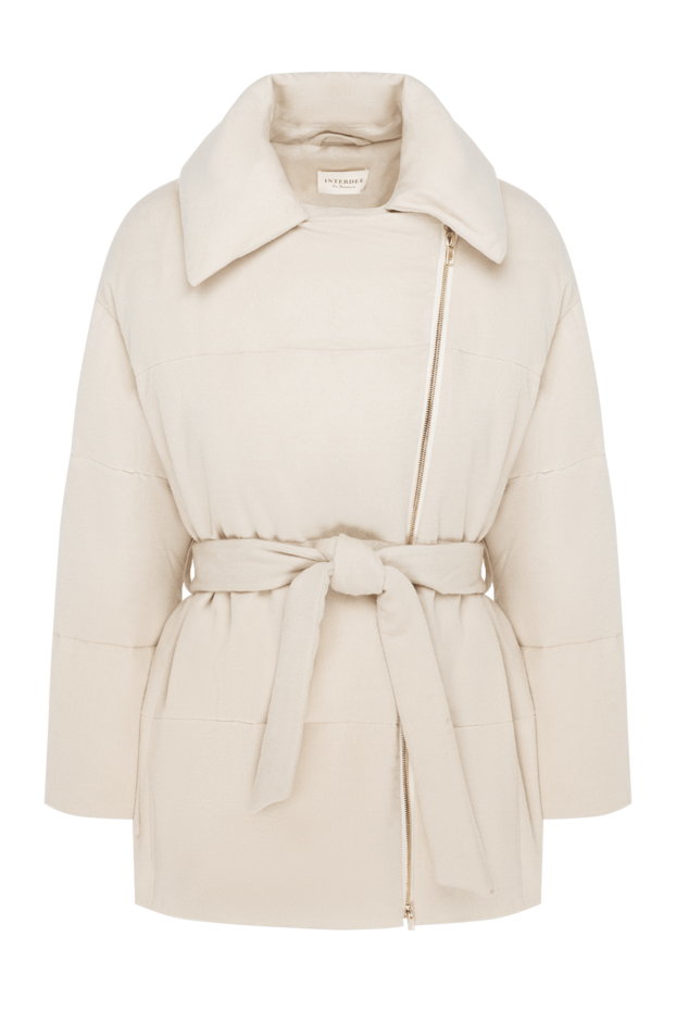Interdee women's beige down jacket with an asymmetrical cut. 185001 - photo 1