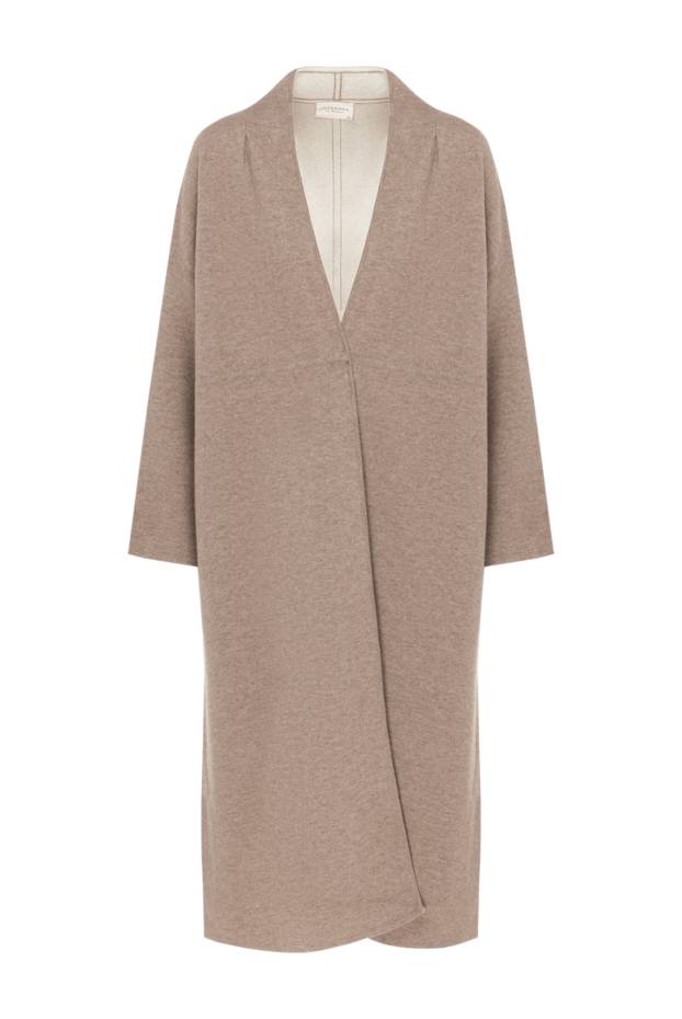 Interdee long beige women's cardigan made of wool and cashmere 185008 - photo 1