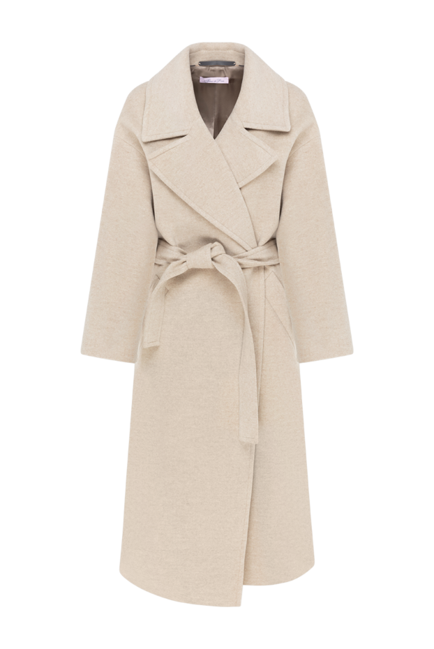 Fleur de Paris women's long double-breasted beige coat 185018 - photo 1