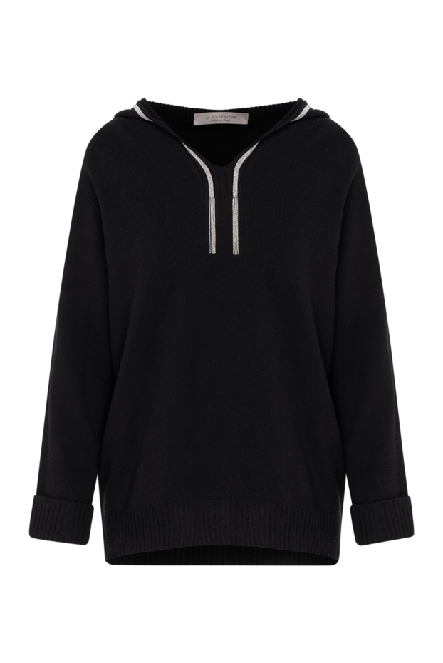 D.Exterior women's black hoodie with hood 185020 - photo 1
