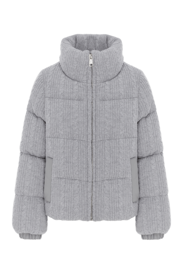 Nicole Benisti women's gray wool and cashmere down jacket with a high collar 185092 - photo 1