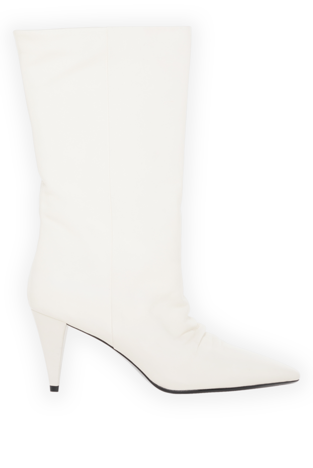 Fleur de Paris women's leather heeled boots white 185094 - photo 1