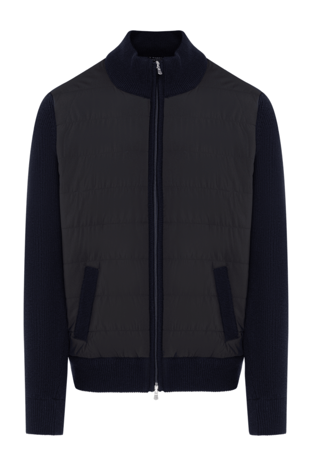 Barba Napoli bomber jacket men's wool blue 185107 - photo 1