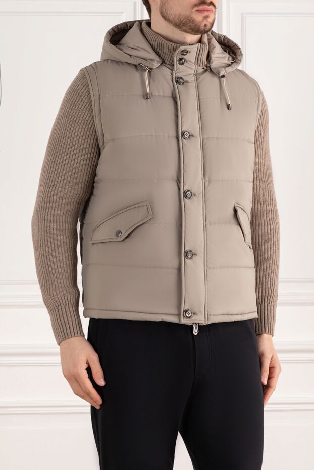 Barba Napoli men's beige jacket with hood 185108 - photo 3
