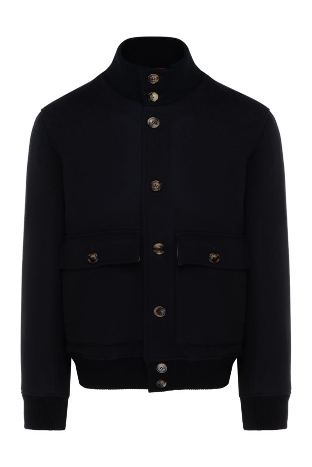 Brunello Cucinelli bomber jacket made of double pile wool fabric beaver blue 185112 - photo 1