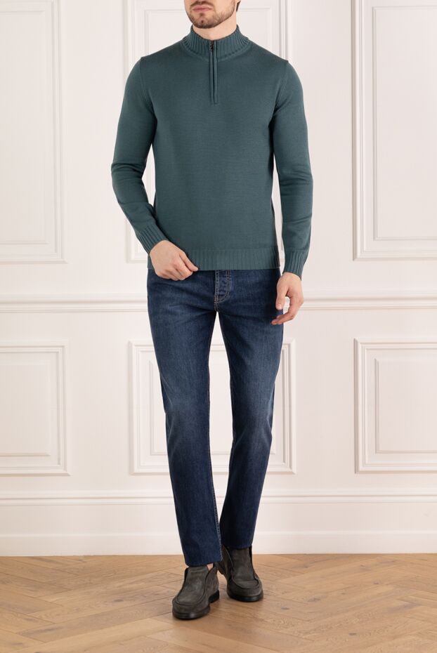 Brunello Cucinelli көгілдір түсті ерлерге арналған джинсы 185115 - фото 2