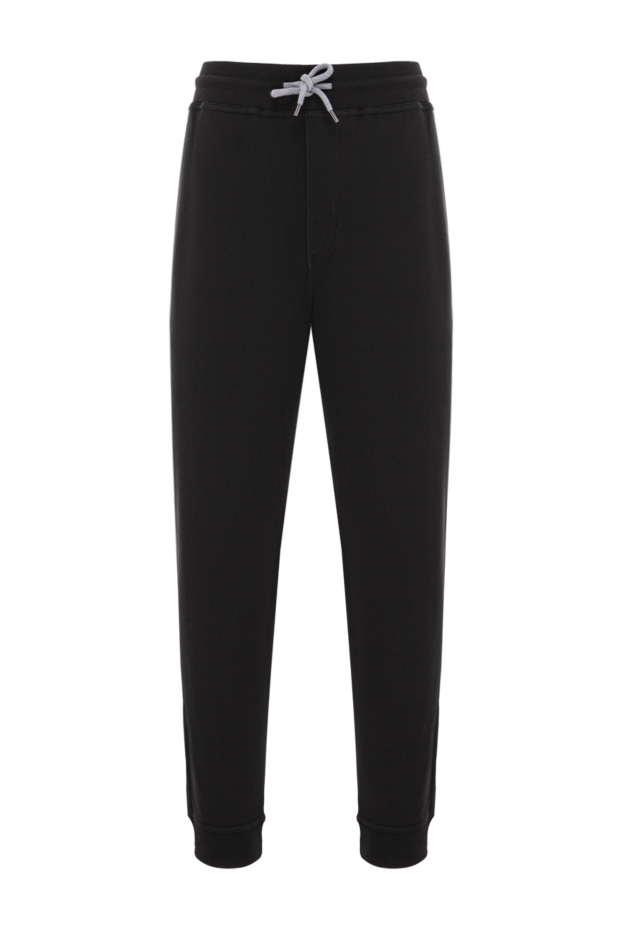 Brunello Cucinelli men's black sweatpants with elastic waistband and cuffs 185132 - photo 1