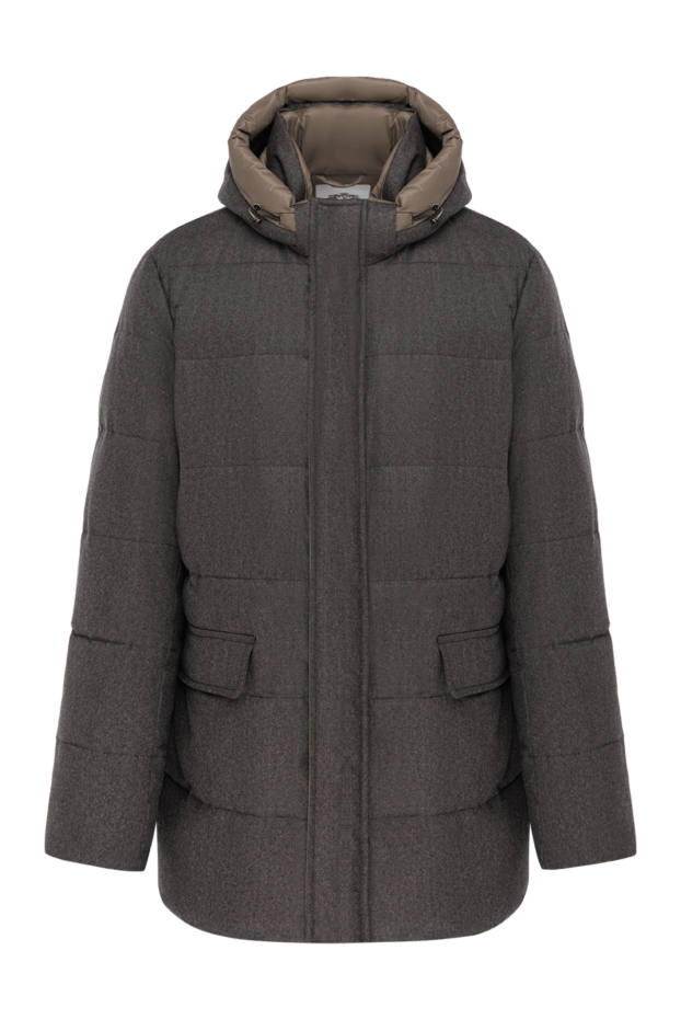 Gallotti men's gray down jacket with wool hood 185138 - photo 1
