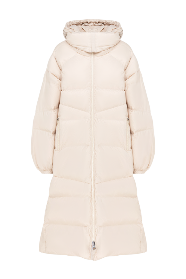Panicale women's long beige down jacket with hood 185141 - photo 1