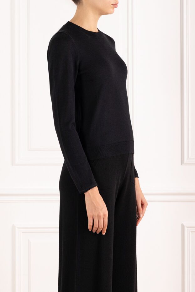 Panicale women's black jumper made of wool and silk 185160 - photo 3