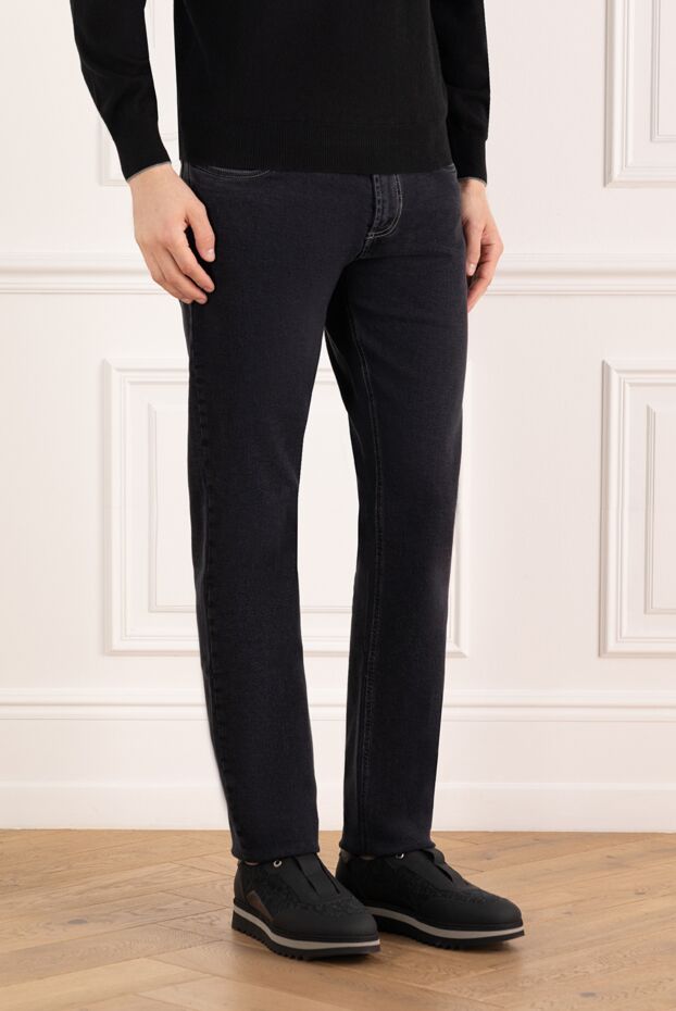 Portofino men's gray jeans with logo 185168 - photo 3