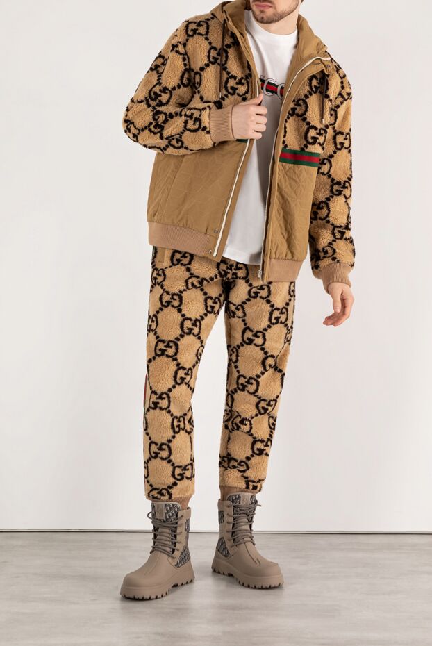 Gucci прогулочный костюм из текстиля jumbo gg бежевый 185209 - фото 2