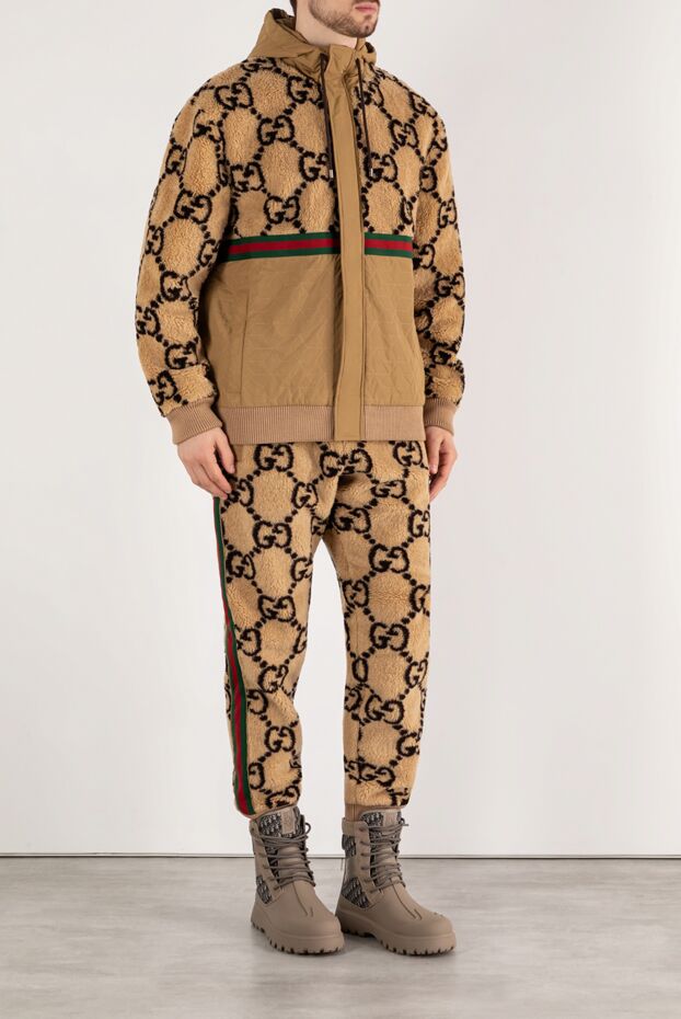 Gucci прогулочный костюм из текстиля jumbo gg бежевый 185209 - фото 3