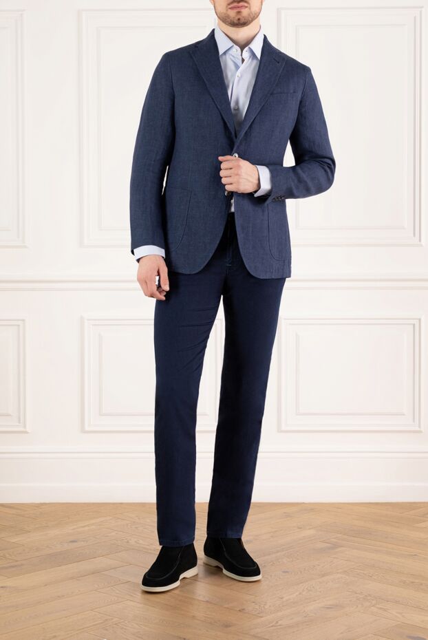 Sartoria Latorre men's blue linen jacket 185234 - photo 2