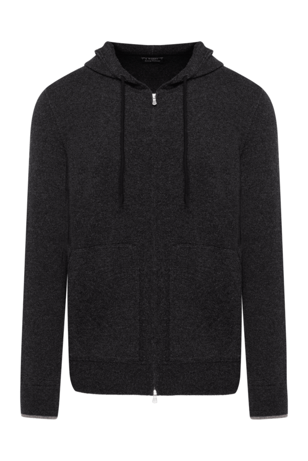 Barba Napoli gray men's hoodie with patch pockets 185239 - photo 1
