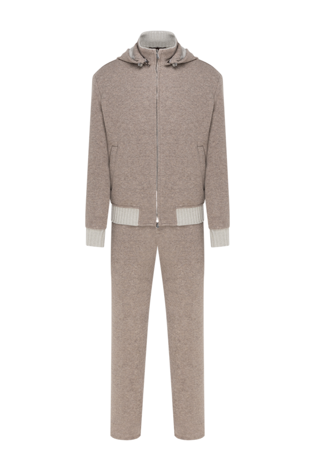 Enrico Mandelli beige tracksuit with contrast cuffs and elastic band 185317 - photo 1