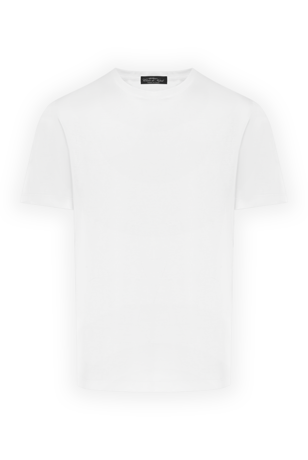 Cesare di Napoli men's white t-shirt made of soft cotton with a classic fit 185340 - photo 1