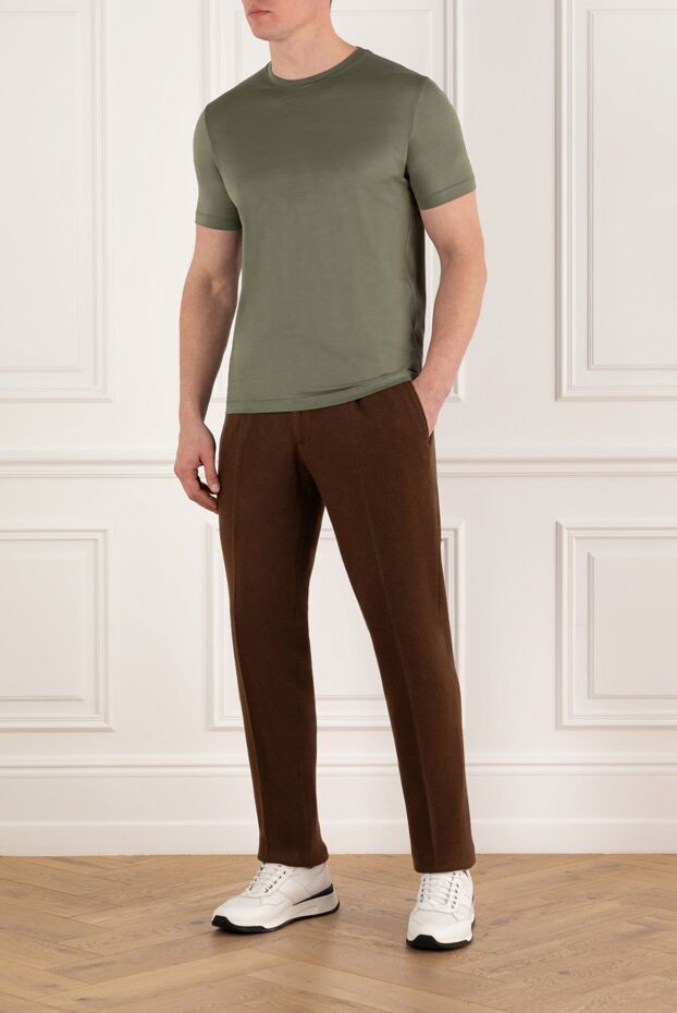 Cesare di Napoli khaki lightweight cotton jersey t-shirt
 185341 - photo 2