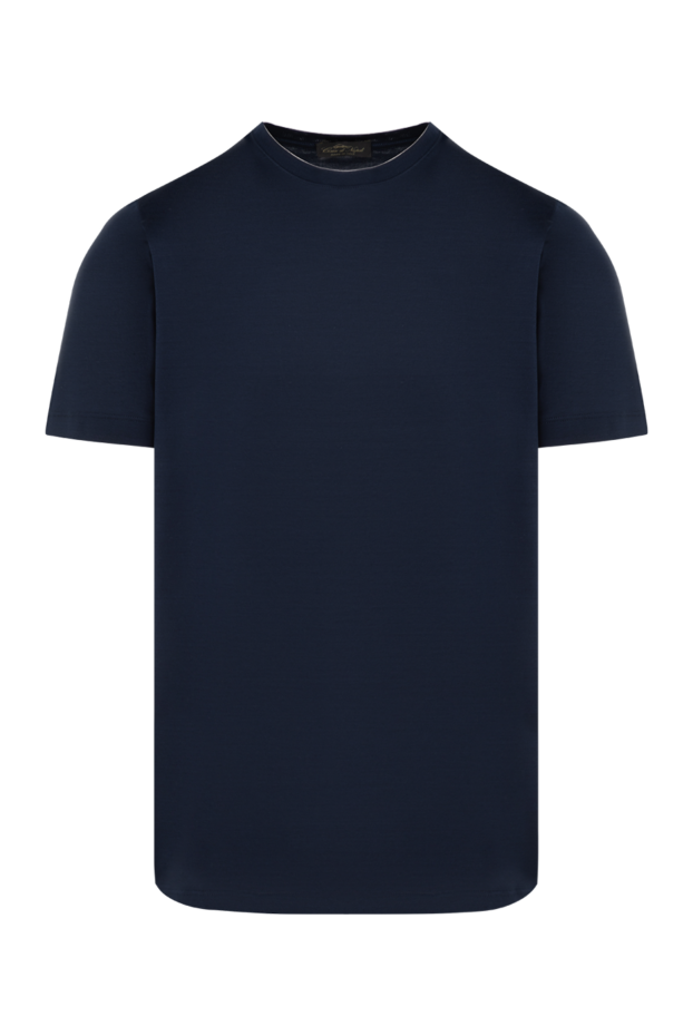 Cesare di Napoli men's blue t-shirt made of thick cotton 185344 - photo 1