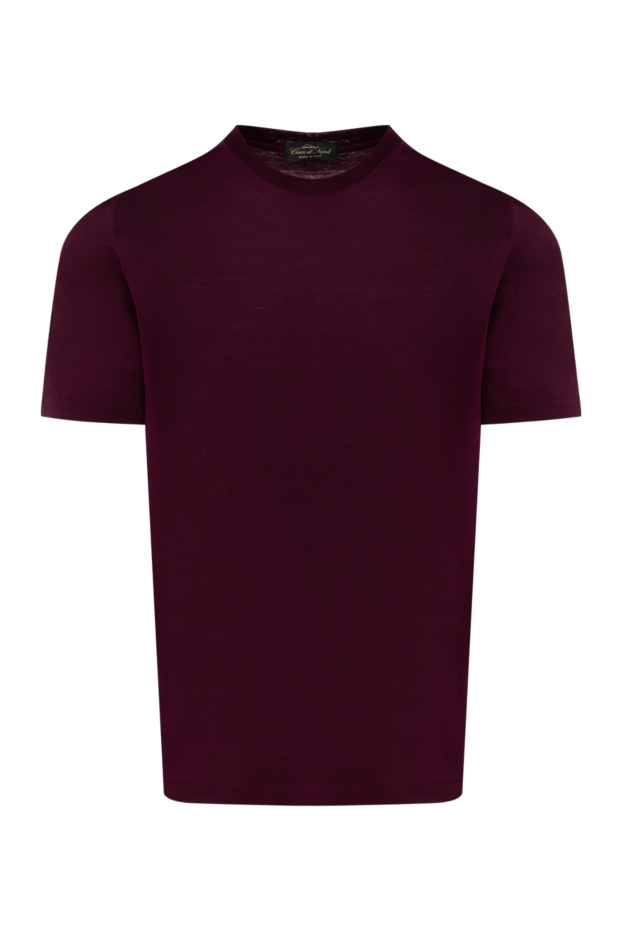 Cesare di Napoli men's burgundy cotton t-shirt 185346 - photo 1