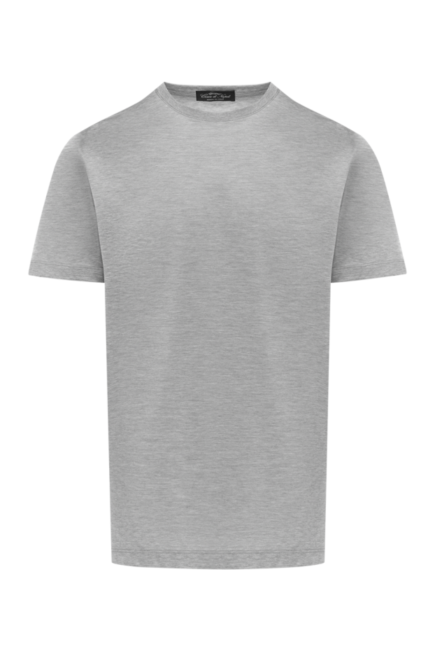 Cesare di Napoli cotton t-shirt for men, melange gray 185347 - photo 1