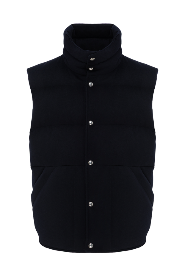 Loro Piana lance puffer cashmere vest blue buttoned men's 185355 - photo 1