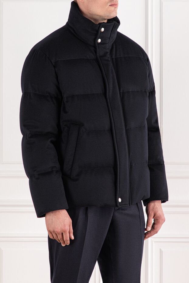 Loro Piana black cashmere down jacket with voluminous quilting and buttons 185358 - photo 3