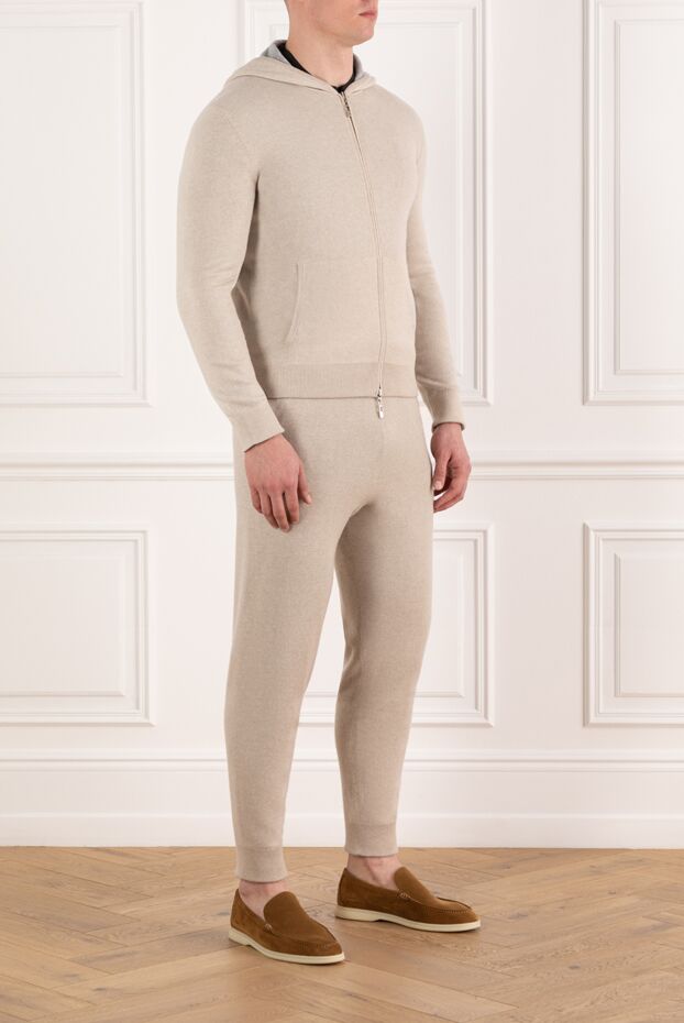 Loro Piana спортивный мужской костюм из кашемира бежевый 185361 - фото 3