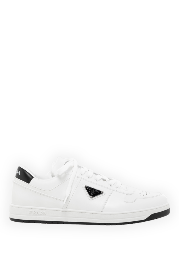 Prada men's leather sneakers white 185372 - photo 1